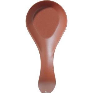 imageOGGI Stainless Steel Spoon Rest Long Handle Holds Kitchen Utensils in Place Great Spoon Rest for Counter Stove Top or Coffee Station Kitchen Accessories Utensil Rest StainlessBrick Red
