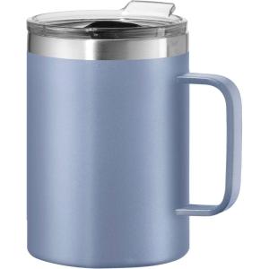 imageOGGI ThermoMug Stainless Steel Insulated Mug Double Wall Vacuum Insulated wHandle ampamp Lid Coffee Cup Camping Mug Travel Thermos 14oz420ml RedBlue