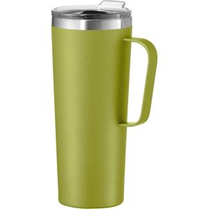 imageOGGI ThermoMug Stainless Steel Insulated Mug Double Wall Vacuum Insulated wHandle ampamp Lid Coffee Cup Camping Mug Travel Thermos 14oz420ml RedGreen