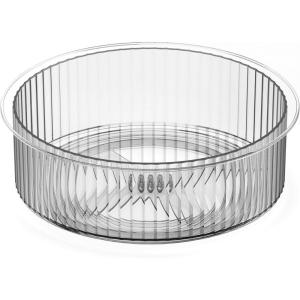 imageOggi 10quot Fluted Lazy Susan Turntable Organizer  Clear Rotating Cabinet Organizer for Kitchen Pantry Fridge Bathroom Spices Perfume Makeup ampamp More  Stylish Storage ampamp Organization