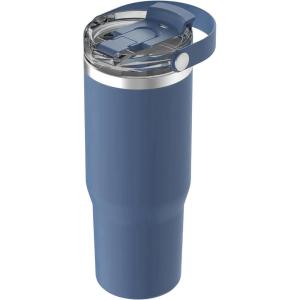 imageOggi 30oz Vacuum Insulated Tumbler with Lid ampamp Top Carry Handle  Stainless Steel Coffee Thermos Travel Mug Fits Cup Holders Sweatproof for Hot or Cold Drinks Insulated Mug for Adults ApricotBlue