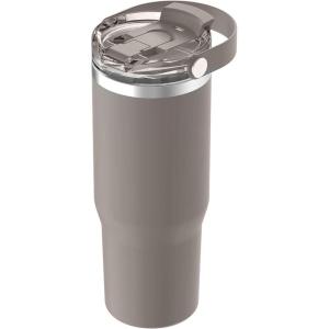 imageOggi 30oz Vacuum Insulated Tumbler with Lid ampamp Top Carry Handle  Stainless Steel Coffee Thermos Travel Mug Fits Cup Holders Sweatproof for Hot or Cold Drinks Insulated Mug for Adults ApricotTaupe