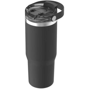 imageOggi 30oz Vacuum Insulated Tumbler with Lid ampamp Top Carry Handle  Stainless Steel Coffee Thermos Travel Mug Fits Cup Holders Sweatproof for Hot or Cold Drinks Insulated Mug for Adults ApricotBlack