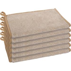 imageOggi Bambou OdorFree Kitchen Washcloths  Natural Kitchen Dish Cloths 91 Rayon Cellulose Fiber Reusable Absorbent Hygienic Fast Dry Durable NonScratch LintFree  6 pcs 7x9