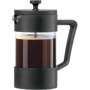 imageOggi Borosilicate Glass French Press Coffee Maker 20oz 5 Cup Capacity Coffee Press Single Serve Coffee Maker Stainless Steel Lid ampamp Plunger Make Great Coffee Gifts RedBlack