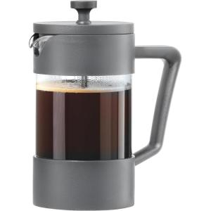 imageOggi Borosilicate Glass French Press Coffee Maker 20oz 5 Cup Capacity Coffee Press Single Serve Coffee Maker Stainless Steel Lid ampamp Plunger Make Great Coffee Gifts RedGray
