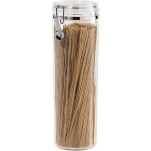 imageOggi Clear Canister with Clamp Lid 28 oz  Large Airtight Food Storage Container for Kitchen ampamp Pantry Storage of Bulk Dry Foods Including Pasta Flour Sugar Coffee Rice Tea Spices ampamp Herbs58Fluid Ounce