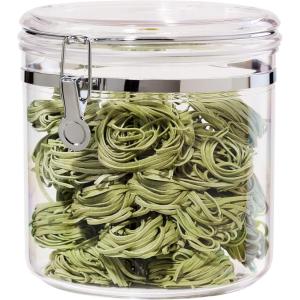 imageOggi Clear Canister with Clamp Lid 28 oz  Large Airtight Food Storage Container for Kitchen ampamp Pantry Storage of Bulk Dry Foods Including Pasta Flour Sugar Coffee Rice Tea Spices ampamp Herbs150Fluid Ounce