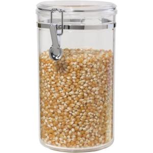imageOggi Clear Canister with Clamp Lid 28 oz  Large Airtight Food Storage Container for Kitchen ampamp Pantry Storage of Bulk Dry Foods Including Pasta Flour Sugar Coffee Rice Tea Spices ampamp Herbs72Fluid Ounce