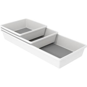 imageOggi Set of 3 White Drawer Organizers  1 6x625 1 625x925 1 625x1575  Ideal for Organizing Kitchen Drawers Office Desk Silverware Kitchen Utensils Cosmetics and Bathrooms