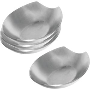 imageOggi Spooner Stainless Steel Spoon Rest Holds Kitchen Utensils for Mess Free Cooking Stove Top Coffee Station Kitchen Accessories Utensil Rest Blue 525 inch by 35 inch 76355Stainless Steel  Set of 4