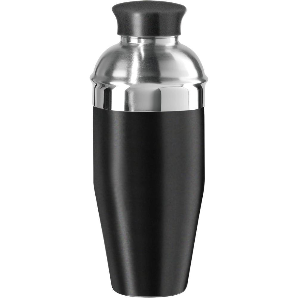 imageOGGI Classic Cocktail Shaker Gold Stainless  26 oz Stainless Steel Construction Built in Strainer  Ideal Home Bar Drink Mixer Bartender Kit Essential Bar AccessoriesBlack
