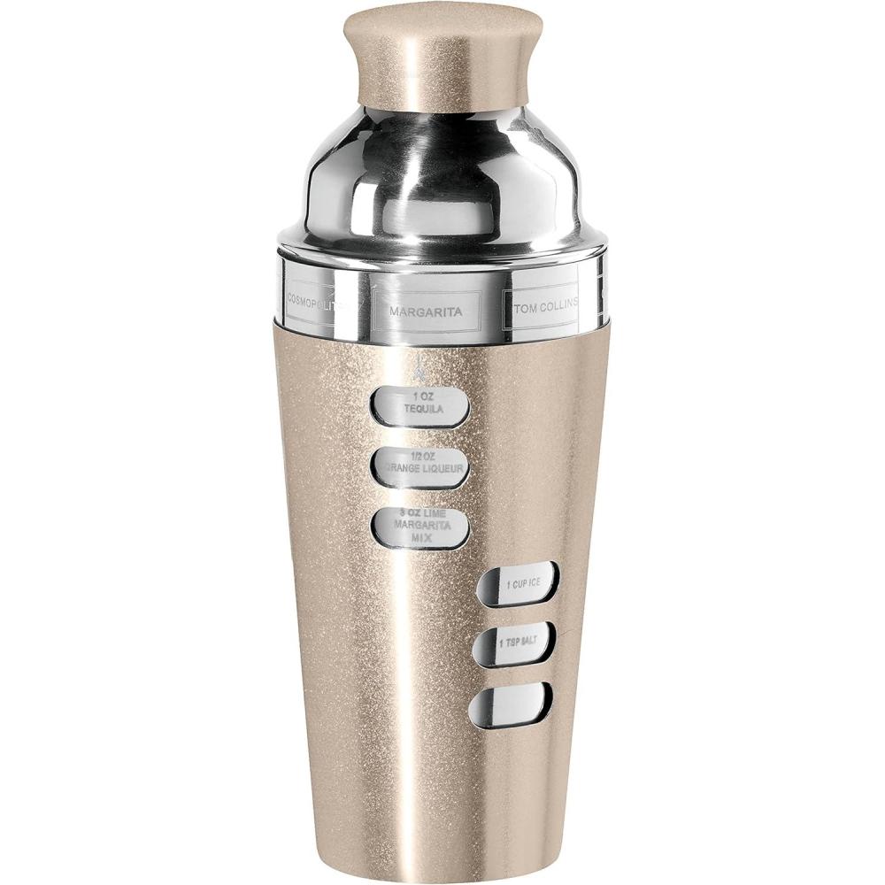 imageOGGI Dial A Drink Cocktail Shaker23oz Stainless Steel Shaker with Built In Strainer Ideal Cocktail Mixer for Martini Margarita ampamp MoreGold  23oz