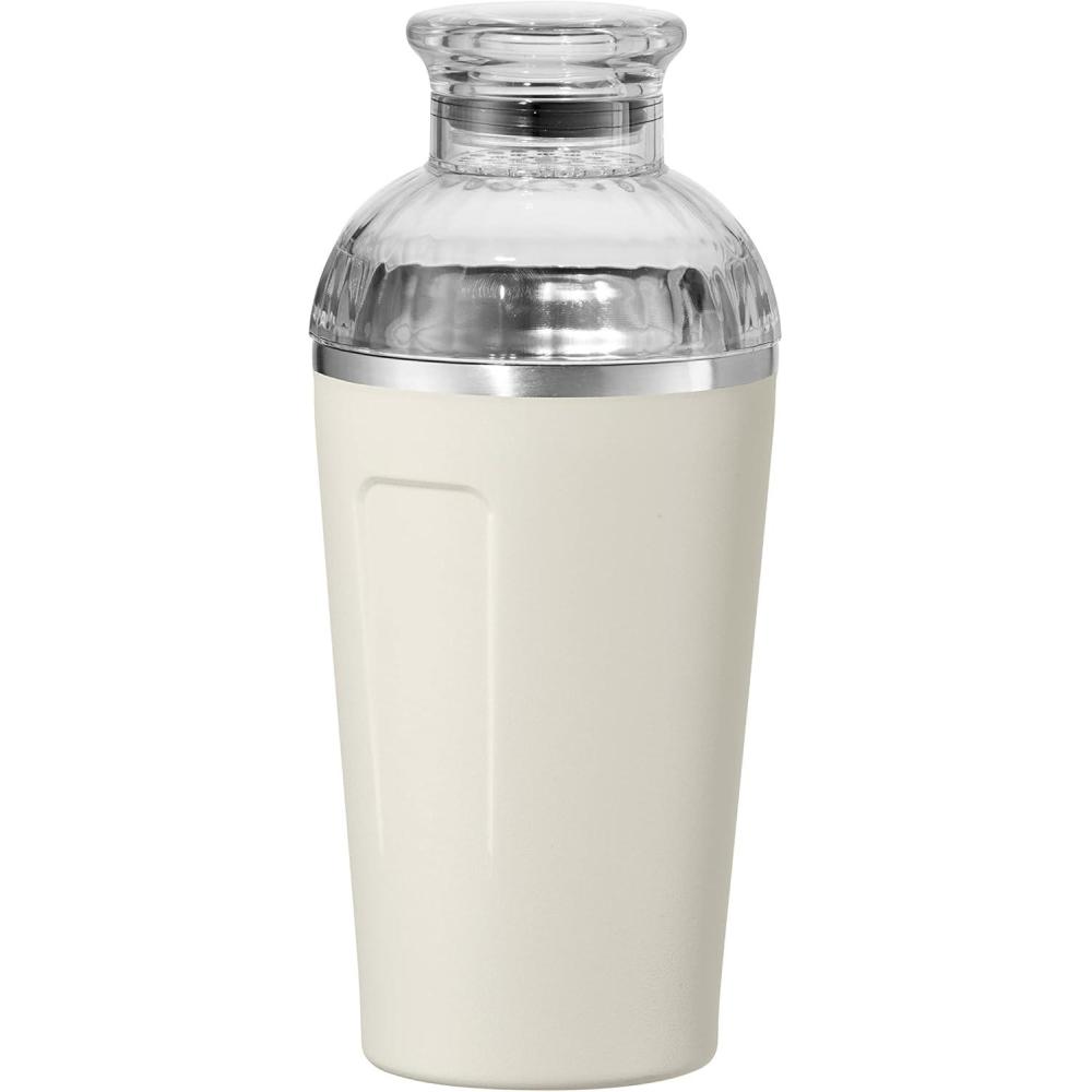 imageOGGI Groove Insulated Cocktail Shaker17oz Double Wall Vacuum Insulated Stainless Steel Tritan Lid has Built In Strainer Ideal Cocktail Mixer Martini Shaker Margarita Shaker Gold MarbleCharcoal