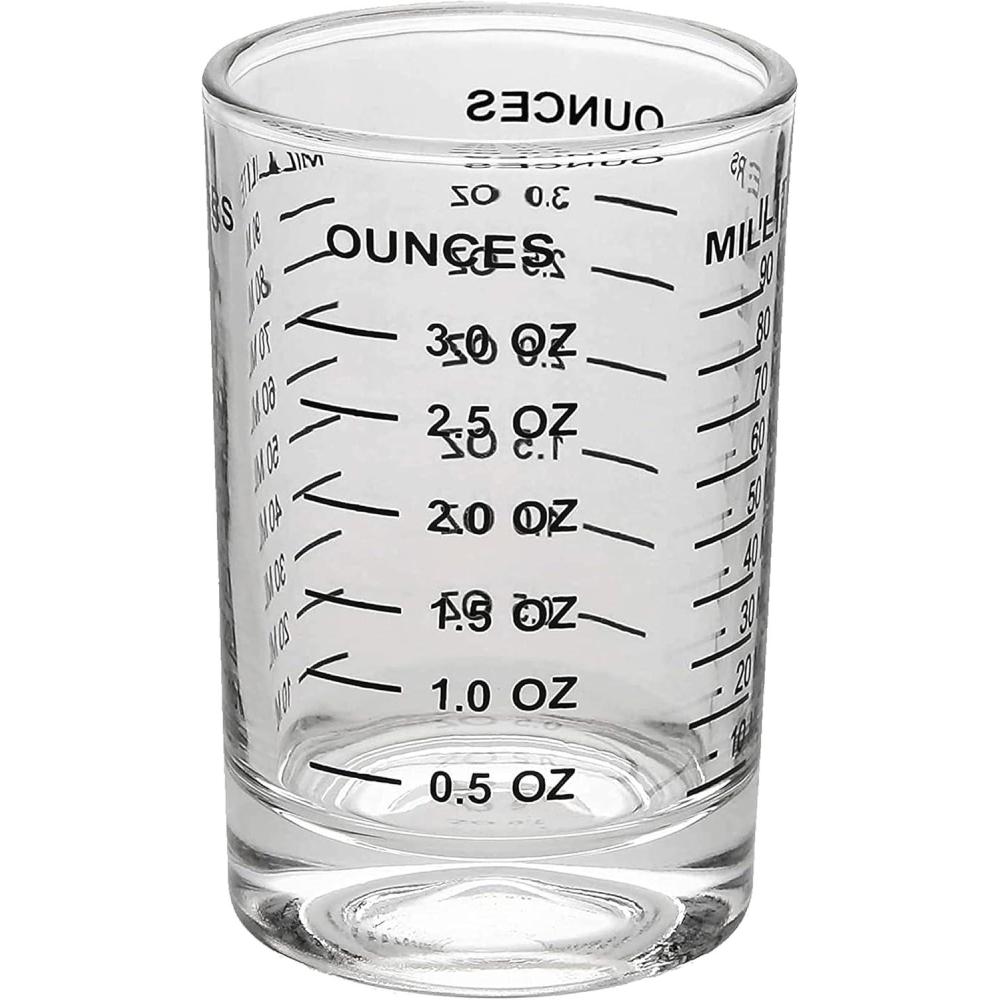 imageOGGI Measuring Shot Glass with Measuring Lines 3oz  90ml  Bartender Accessories Jigger for Bartending Shot Glass Measuring Cup with Ounces ampamp MillilitersMeasured Glass Jigger