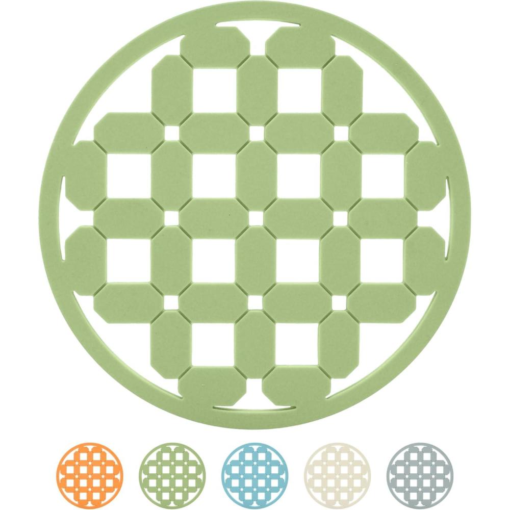 imageOGGI Silicone Trivets for Hot Pots and Pans  HeatResistant Small Silicone Mats for Countertops Microwave and Stove 7quotx7quot NonSlip BPAFree Multipurpose Trivets for Hot Dishes  Geo DesignSage