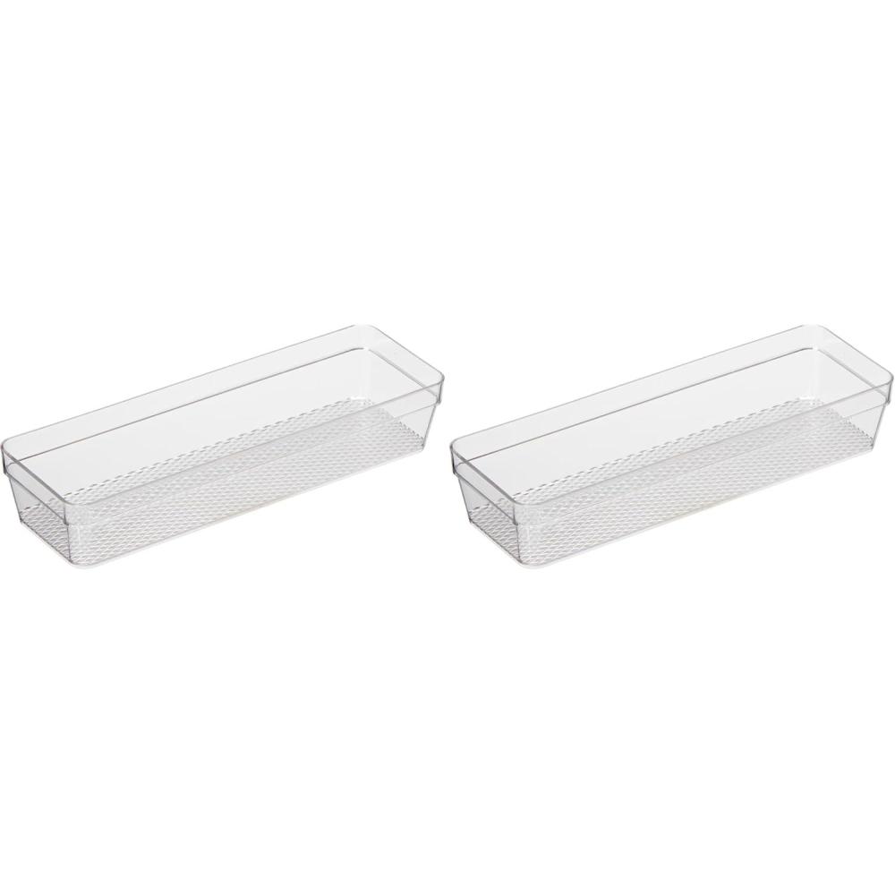 imageOggi Set of 3 Clear Drawer Organizers  1 6x625 1 625x925 1 625x1575  Ideal for Organizing Kitchen Drawers Office Desk Silverware Kitchen Utensils Cosmetics and Bathrooms3 by 9 Pack of 2