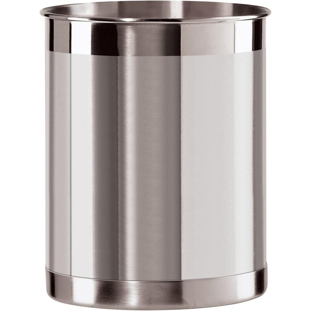 imageOggi Stainless Steel Jumbo Utensil Holder  7quot Utensil Caddy Weighted Base for Stability  Extra Large Utensil Crock and Countertop Utensil Organizer Charcoal 72111Stainless Steel  5