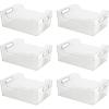 imageOggi CabinetDrawer Storage Bin  14quot x 5quot Set of 6 ClearGray Ideal for Kitchen Organization Pantry Storage Fridge Organizing12 x 875  Tall set of 6