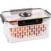 imageOggi Produce Containers for Fridge with Time Tracking  Ideal for Fruit and Vegetable Storage Fruit Storage Containers Berry Containers for Fridge Lettuce Keeper  95x 675x46Regular  95 x 675 x 4625