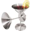 imageOggi Stainless Steel Martini Glasses  8oz Set of 2  Unbreakable Martini Glasses Ideal Outdoor Martini Glasses for Boating RV Parties Stylish Cocktail Glasses ampamp Martini Glass Gift SetStainless Steel