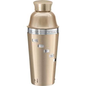 imageOGGI Dial A Drink Cocktail Shaker  Warm Gray 15 Recipes Built in Strainer 34 oz  The Original and Only Dial A Drink  Ideal Home Bar Drink Mixer Bartender Kit Essential Bar AccessoriesGold  34oz