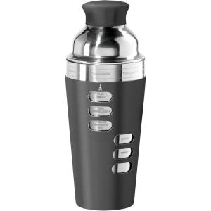 imageOGGI Dial A Drink Cocktail Shaker23oz Stainless Steel Shaker with Built In Strainer Ideal Cocktail Mixer for Martini Margarita ampamp MoreBlack  23oz