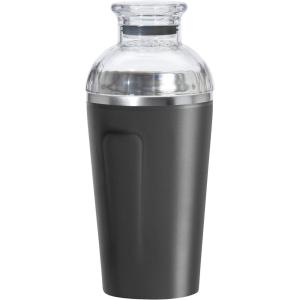 imageOGGI Groove Insulated Cocktail Shaker17oz Double Wall Vacuum Insulated Stainless Steel Tritan Lid has Built In Strainer Ideal Cocktail Mixer Martini Shaker Margarita Shaker Gold MarbleBlack
