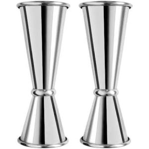 imageOGGI Measuring Shot Glass with Measuring Lines 3oz  90ml  Bartender Accessories Jigger for Bartending Shot Glass Measuring Cup with Ounces ampamp MillilitersJapanese Double Jigger Pack of 2