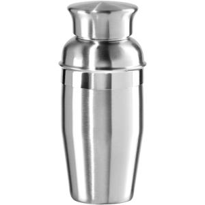 imageOGGI Mini Cocktail Shaker 10oz  Gray Stainless Steel  Ideal Single Serve Martini Shaker Great Small Size Suitable for Mini Bar On the Go Travel RV CampingStainless Steel