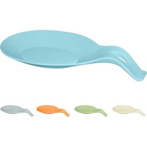 imageOGGI Silicone Spoon Rest for Stove Top  Jumbo Size Holds Large ampamp Multiple Kitchen Utensils in Place Great Spoon Rest for Kitchen Counter Kitchen Spoon Rest Spoon Holder for Stove OrangeTurquoise