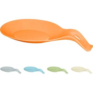 imageOGGI Silicone Spoon Rest for Stove Top  Jumbo Size Holds Large ampamp Multiple Kitchen Utensils in Place Great Spoon Rest for Kitchen Counter Kitchen Spoon Rest Spoon Holder for Stove OrangeOrange
