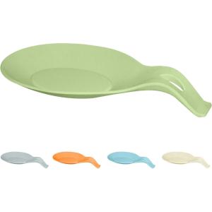 imageOGGI Silicone Spoon Rest for Stove Top  Jumbo Size Holds Large ampamp Multiple Kitchen Utensils in Place Great Spoon Rest for Kitchen Counter Kitchen Spoon Rest Spoon Holder for Stove OrangeSage Green