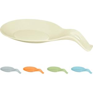 imageOGGI Silicone Spoon Rest for Stove Top  Jumbo Size Holds Large ampamp Multiple Kitchen Utensils in Place Great Spoon Rest for Kitchen Counter Kitchen Spoon Rest Spoon Holder for Stove OrangeCreme