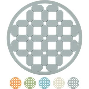 imageOGGI Silicone Trivets for Hot Pots and Pans  HeatResistant Small Silicone Mats for Countertops Microwave and Stove 7quotx7quot NonSlip BPAFree Multipurpose Trivets for Hot Dishes  Geo DesignGray