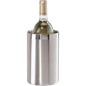 imageOGGI Stainless Steel Double Wall Wine Cooler  Insulated Tabletop Wine Chiller for White Wine ampamp Champagne Fits Most Standard Sized BottlesWine Cooler