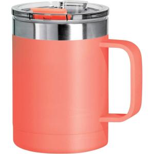 imageOGGI ThermoMug Stainless Steel Insulated Mug Double Wall Vacuum Insulated wHandle ampamp Lid Coffee Cup Camping Mug Travel Thermos 14oz420ml Blue SkyCoral