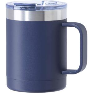 imageOGGI ThermoMug Stainless Steel Insulated Mug Double Wall Vacuum Insulated wHandle ampamp Lid Coffee Cup Camping Mug Travel Thermos 14oz420ml Blue SkyMidnight Blue