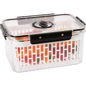 imageOggi Produce Containers for Fridge with Time Tracking  Ideal for Fruit and Vegetable Storage Fruit Storage Containers Berry Containers for Fridge Lettuce Keeper  95x 675x46Regular  95 x 675 x 4625