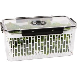 imageOggi Produce Containers for Fridge with Time Tracking  Ideal for Fruit and Vegetable Storage Fruit Storage Containers Berry Containers for Fridge Lettuce Keeper  95x 675x46Large  13 x 7125 x 575