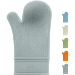 imageOggi Silicone Oven Mitt  Heat Resistant Gloves for Cooking Kitchen Mitts for Oven NonSlip Heat Resistant Oven Mitts Silicone EasytoClean Oven Glove with Textured Grip 12quotx6quot GreyGray