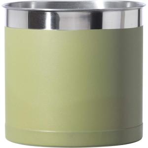 imageOggi Stainless Steel Jumbo Utensil Holder  7quot Utensil Caddy Weighted Base for Stability  Extra Large Utensil Crock and Countertop Utensil Organizer Charcoal 72111Olive  7
