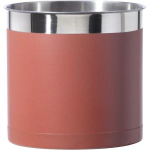 imageOggi Stainless Steel Jumbo Utensil Holder  7quot Utensil Caddy Weighted Base for Stability  Extra Large Utensil Crock and Countertop Utensil Organizer Charcoal 72111Brick Red  7