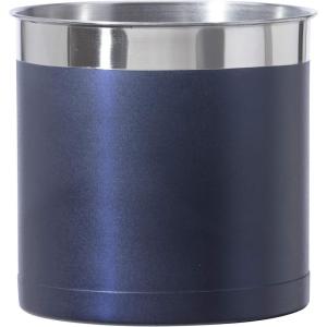 imageOggi Stainless Steel Jumbo Utensil Holder  7quot Utensil Caddy Weighted Base for Stability  Extra Large Utensil Crock and Countertop Utensil Organizer Charcoal 72111Blue  7