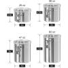 imageOggi Set of 4 Stainless Steel Kitchen Canisters  Airtight Clamp Lid Clear SeeThru Top  Ideal for Kitchen Storage Food Storage Pantry Storage  Includes 1 each 26oz 36oz 47oz 62oz4Piece