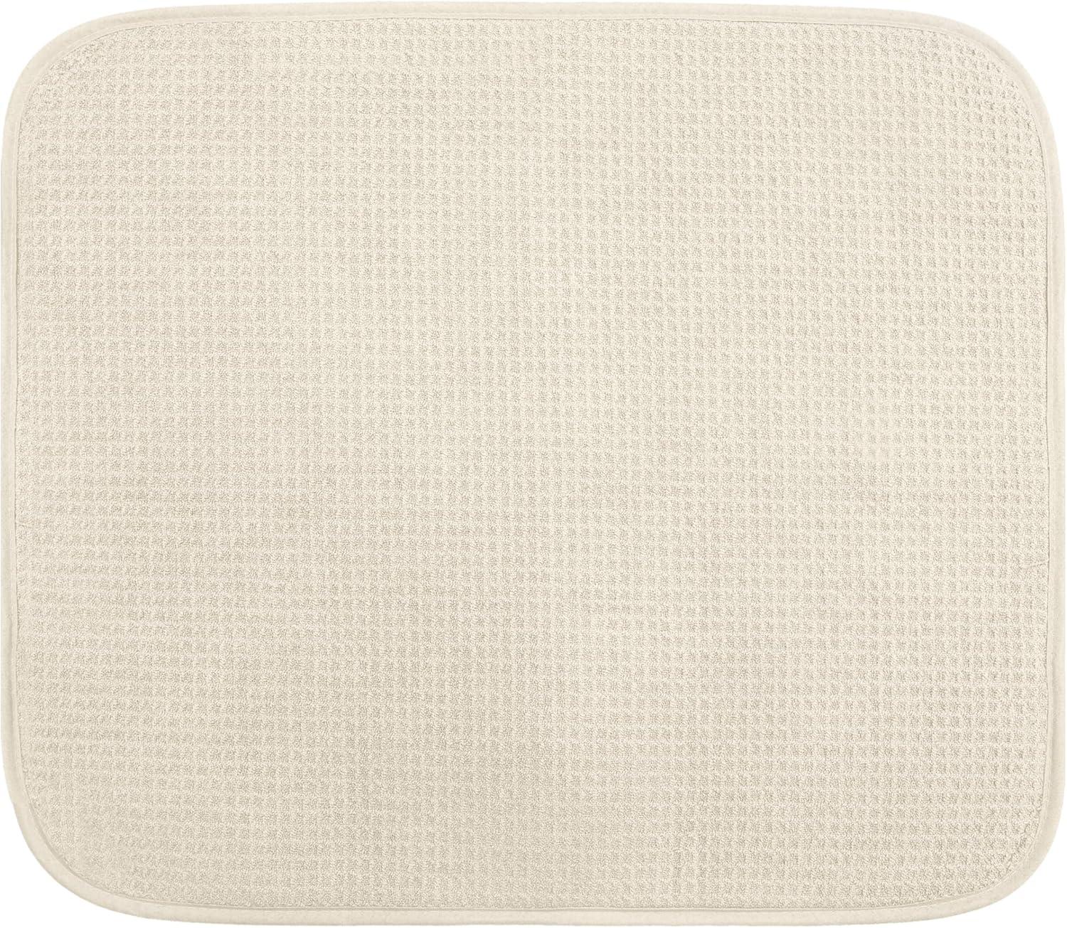 imageOGGI Absorbent Reversible Microfiber Dish Drying Mat for Kitchen Dish Drying Pad 16 Inch x 18 Inch Large IvoryIvory