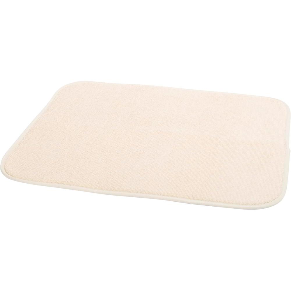 imageOGGI Absorbent Reversible Microfiber Dish Drying Mat for Kitchen Dish Drying Pad 16 Inch x 18 Inch Large IvoryIvory