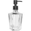 imageOGGI 10oz Square Glass Soap Dispenser with Satin Silver Pump  Modern Refillable Oggi Soap Dispenser for Bathroom Kitchen Sink or Hand Sanitizer  RustResistant Dispenser PumpClear