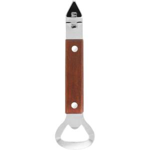 imageOGGI Bottle and Can Opener with Wood Handle  Stainless Steel ampamp Wood Bottle Can Opener Bottle Opener Manual Includes Bottle Cap Lifter and Can Opener Punch Can Tapper  6  15cm