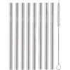 imageOGGI Set of 8 Wide Stainless Steel Drinking Straws 5quot Reusable Bar Straws ampamp Cleaner Brush Ideal Cocktail Straw Make Great Gifts